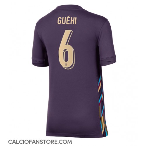 Maglia Calcio Inghilterra Marc Guehi #6 Seconda Divisa Donna Europei 2024 Manica Corta